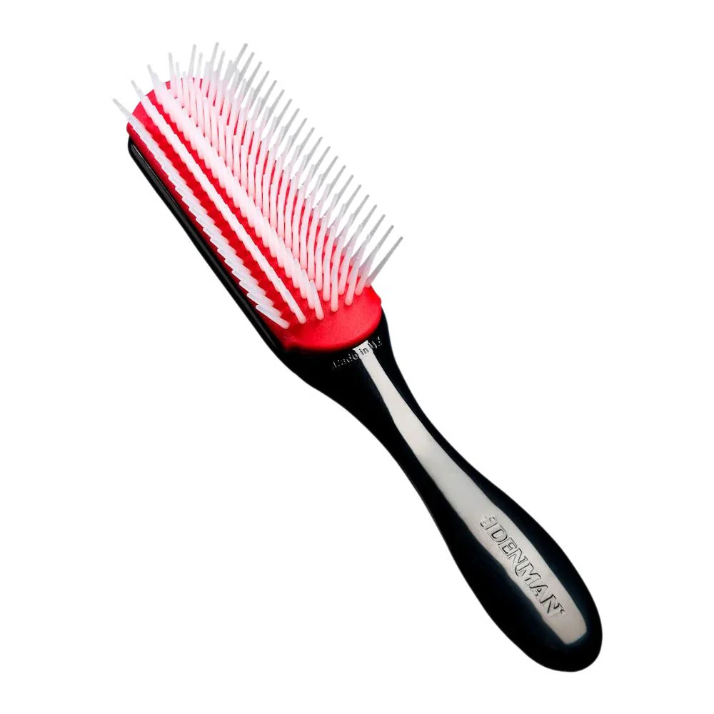 Denman Borstel D3 Rood-Wit 7 rijen