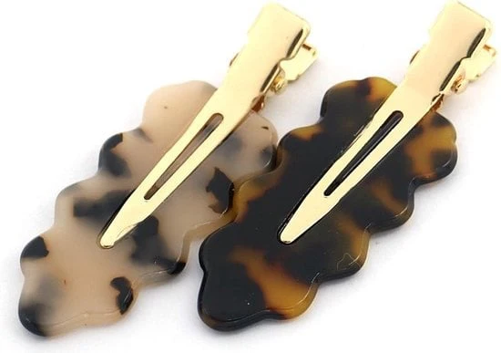Haarclip Set Leaves/Animal 6cm