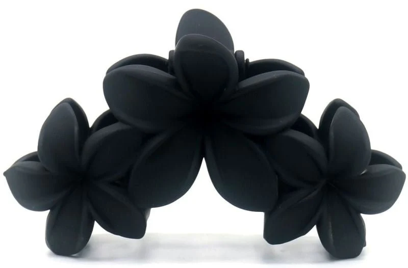 Haarklem flowers black 10cm